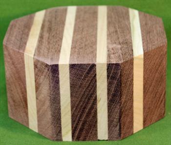 Bowl #611 - Black Walnut & Cherry Segmented Bowl Blank ~ 5 3/4" x 3" ~ $24.99